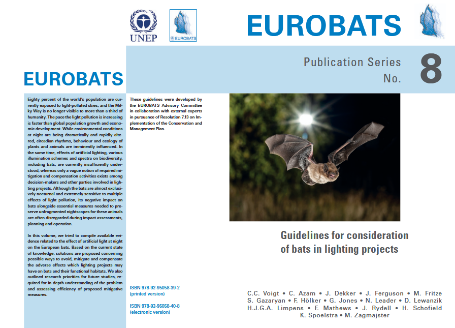 Guidelines for consideration of bats in lighting projects
